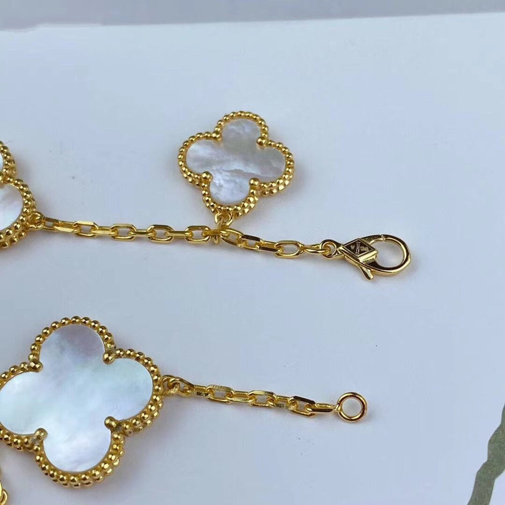 ⭐Miroze MAGIC CLOVER MOP GOLD BRACELET 5 MOTIFS
