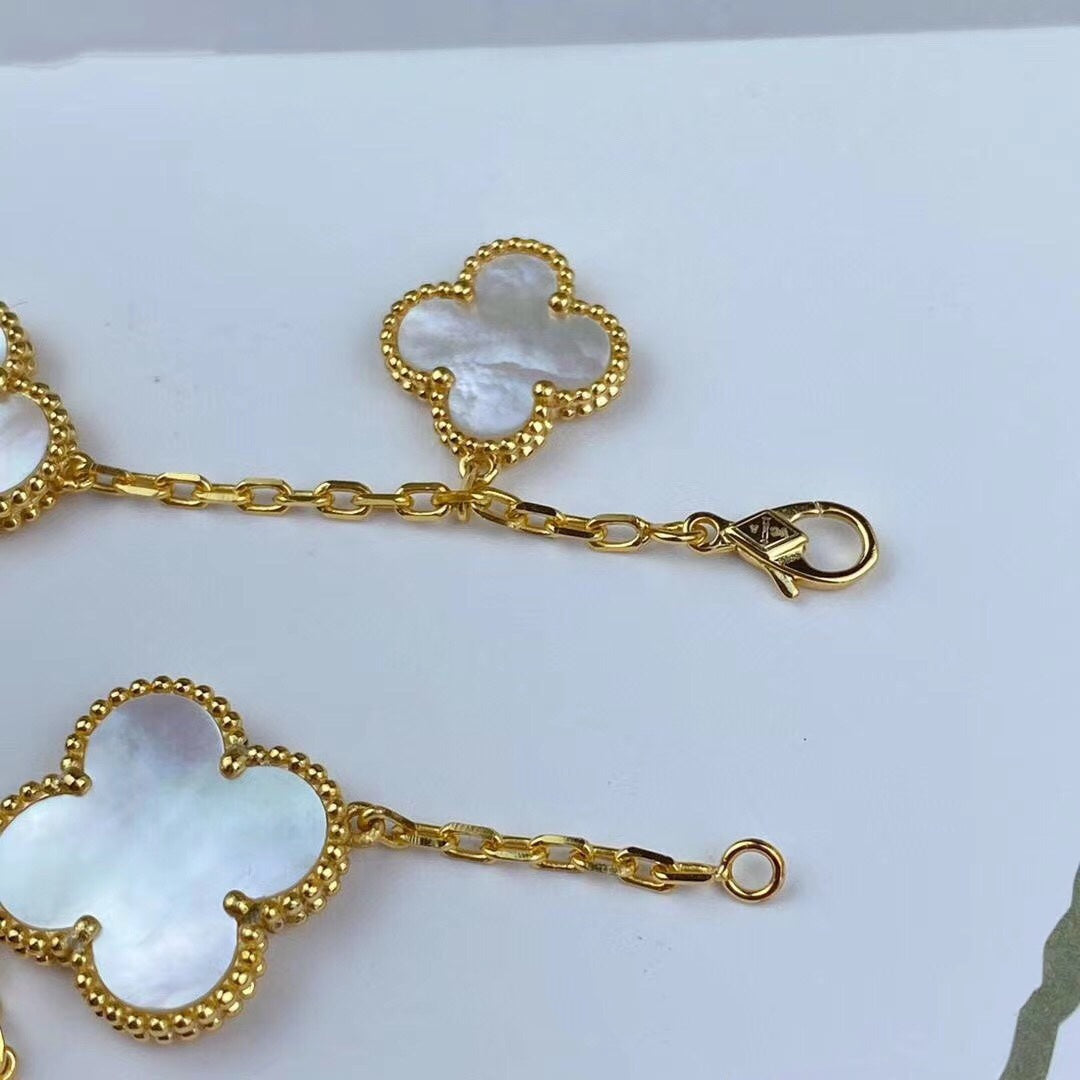⭐Miroze MAGIC CLOVER MOP GOLD BRACELET 5 MOTIFS