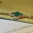 [⭐Miroze ]New  CLOVER 5 MOTIF MALACHITE BRACELET COLLECTION