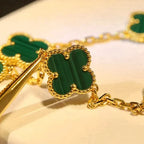 [⭐Miroze ]New  CLOVER 5 MOTIF MALACHITE BRACELET COLLECTION