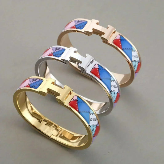 [⭐Miroze]H BRACELET DOTTED BORDER 12MM