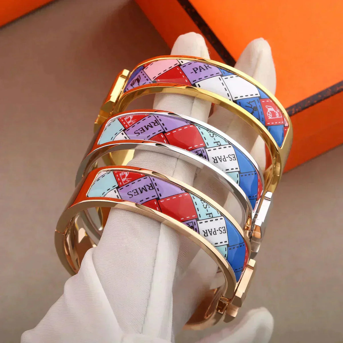 [⭐Miroze]H BRACELET DOTTED BORDER 12MM