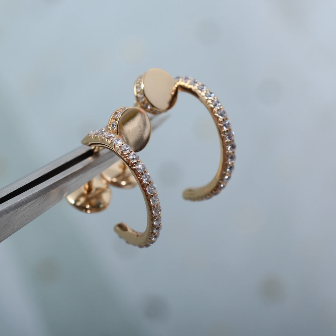 [⭐DORISW] JUSTE EARRINGS 12.75MM PINK GOLD DIAMOND