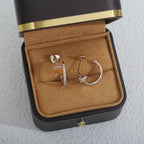 ⭐Miroze JUSTE EARRINGS 12.75MM PINK GOLD DIAMOND