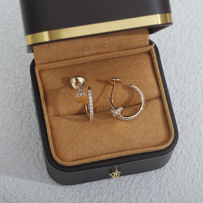 [⭐DORISW] JUSTE EARRINGS 12.75MM PINK GOLD DIAMOND