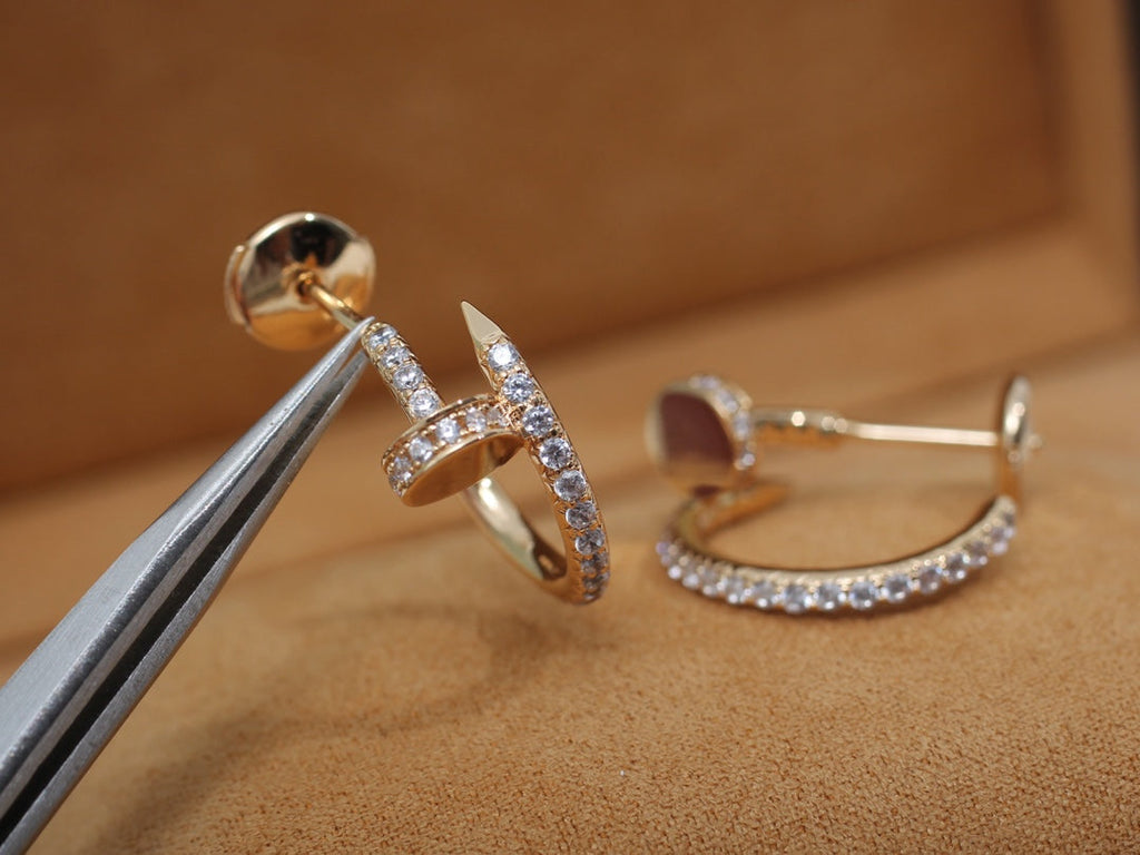 ⭐Miroze JUSTE EARRINGS 12.75MM PINK GOLD DIAMOND