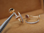 ⭐Miroze JUSTE EARRINGS 12.75MM PINK GOLD DIAMOND
