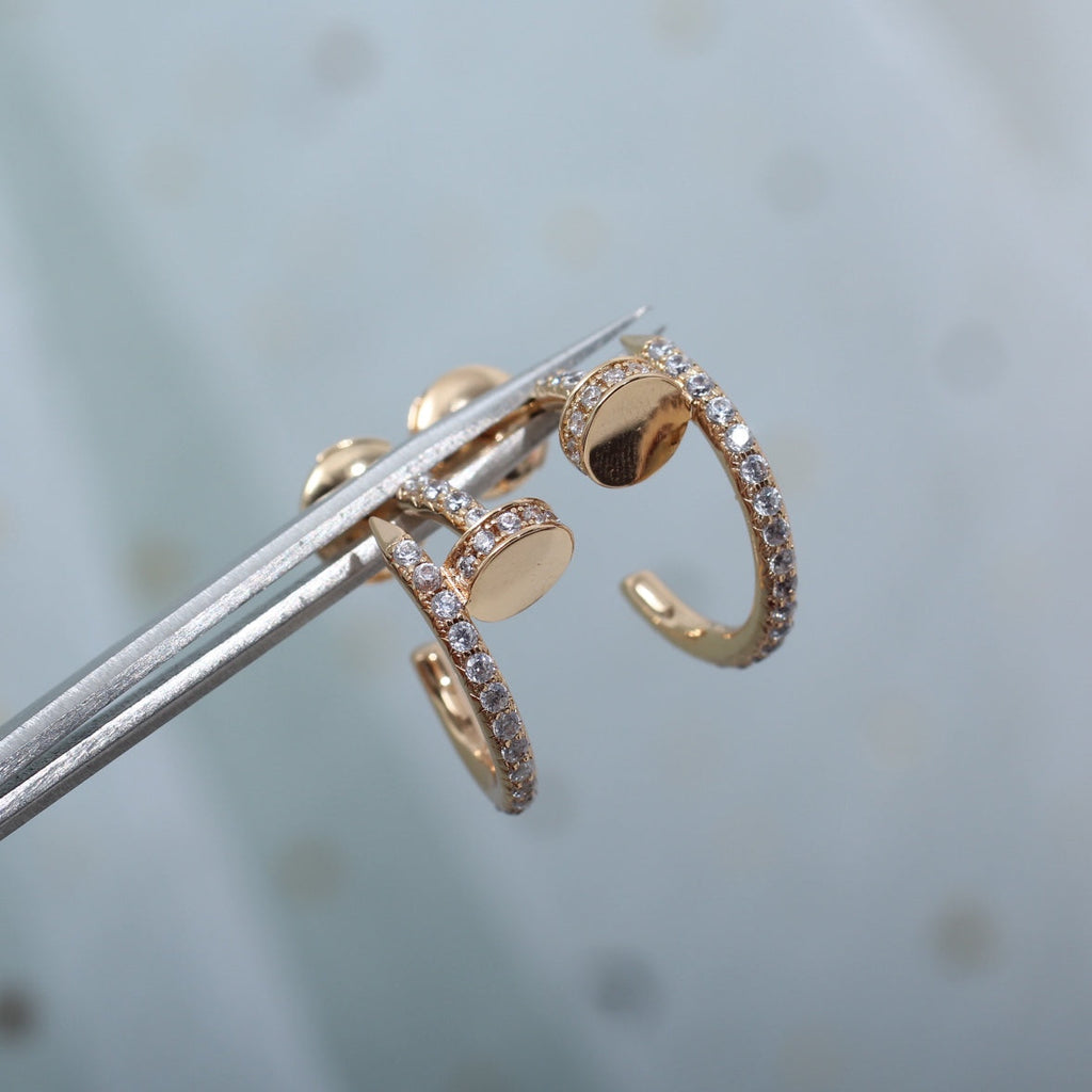 ⭐Miroze JUSTE EARRINGS 12.75MM PINK GOLD DIAMOND