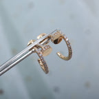 ⭐Miroze JUSTE EARRINGS 12.75MM PINK GOLD DIAMOND