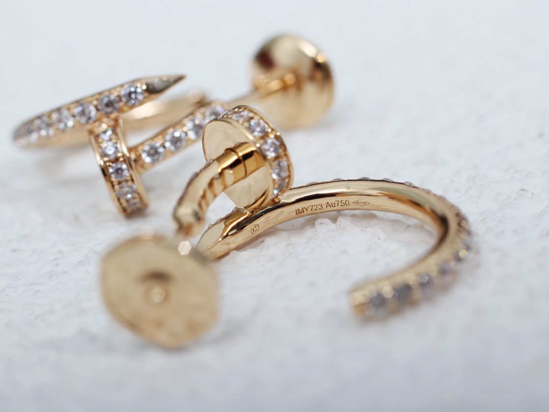 [⭐DORISW] JUSTE EARRINGS 12.75MM PINK GOLD DIAMOND