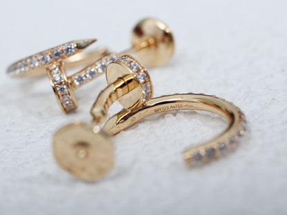 [⭐DORISW] JUSTE EARRINGS 12.75MM PINK GOLD DIAMOND