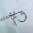 ⭐Miroze JUSTE EARRINGS 12.75MM SILVER DIAMOND