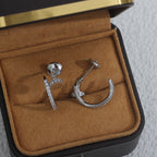 ⭐Miroze JUSTE EARRINGS 12.75MM SILVER DIAMOND