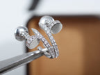 ⭐Miroze JUSTE EARRINGS 12.75MM SILVER DIAMOND