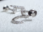 ⭐Miroze JUSTE EARRINGS 12.75MM SILVER DIAMOND