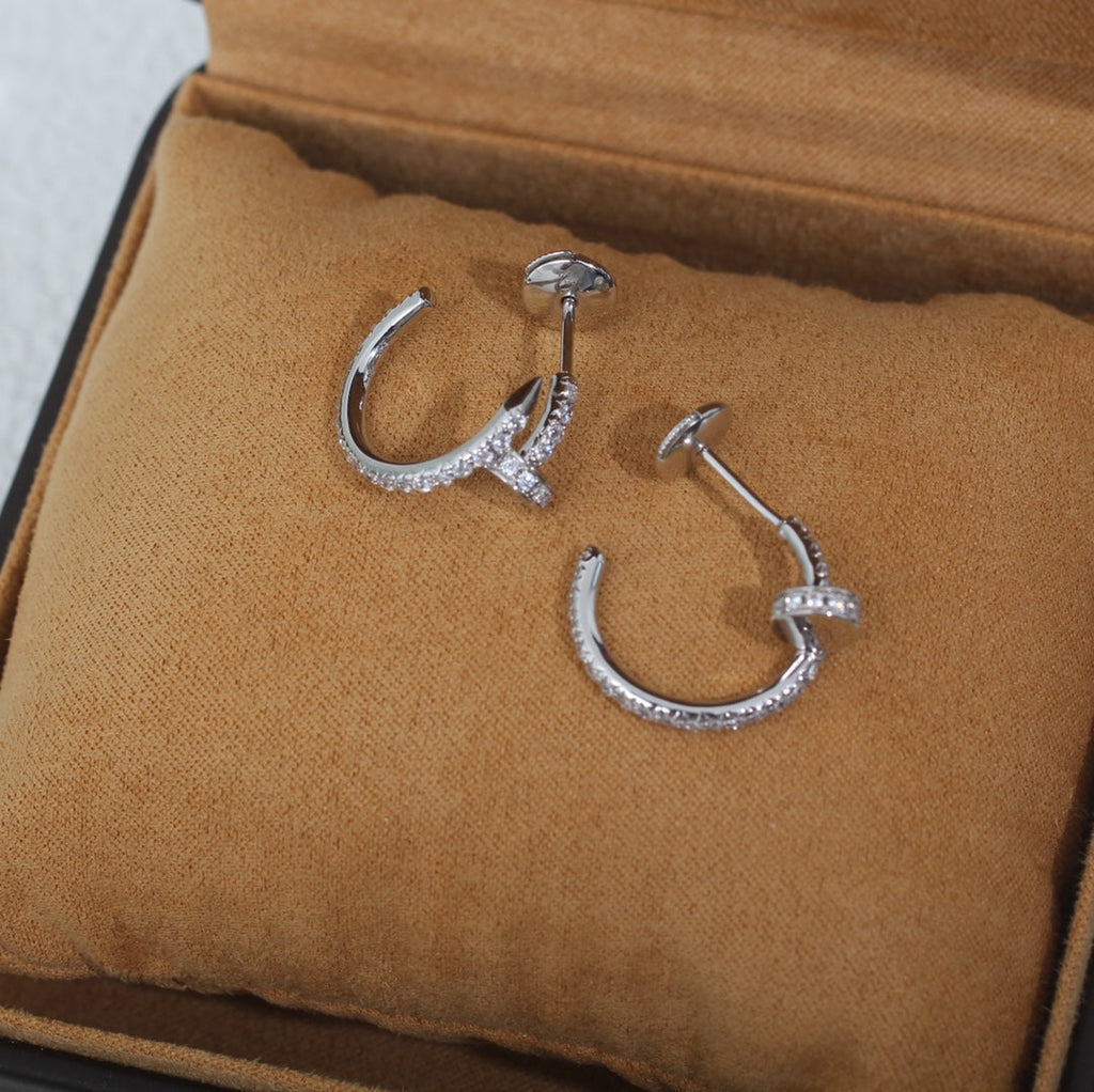⭐Miroze JUSTE EARRINGS 12.75MM SILVER DIAMOND