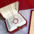 ⭐Miroze JUSTE NECKLACE GOLD RED DIAMONDS