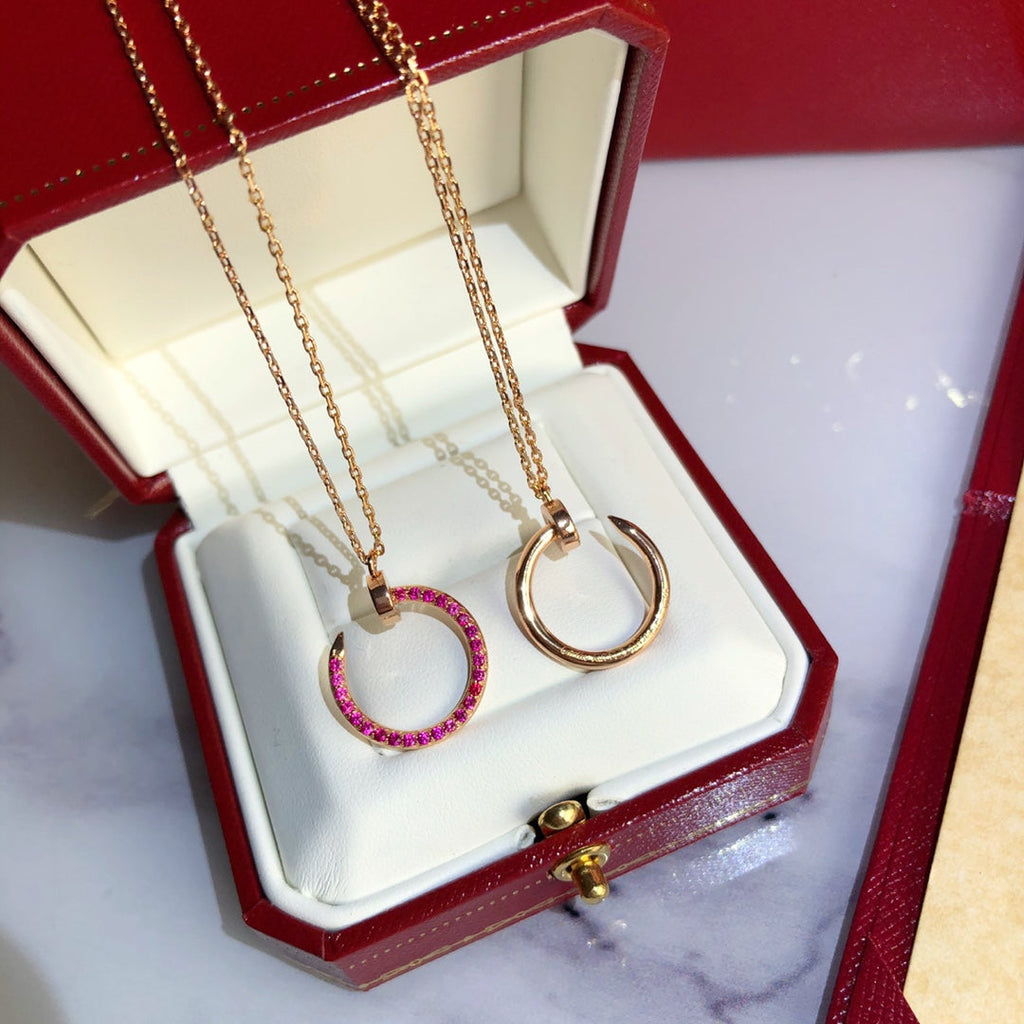 ⭐Miroze JUSTE NECKLACE GOLD RED DIAMONDS