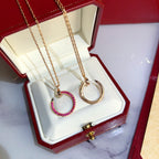 ⭐Miroze JUSTE NECKLACE GOLD RED DIAMONDS
