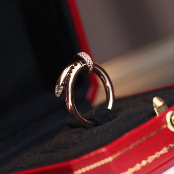 ⭐Miroze JUSTE RING 2.65MM PINK GOLD DIAMOND