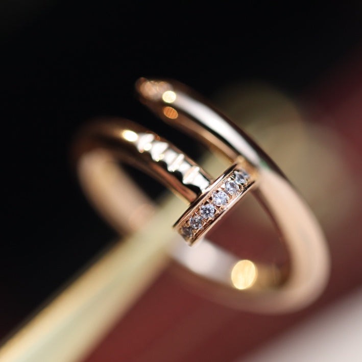 ⭐Miroze JUSTE RING 2.65MM PINK GOLD DIAMOND