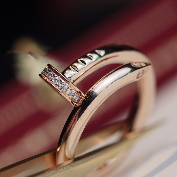 ⭐Miroze JUSTE RING 2.65MM PINK GOLD DIAMOND
