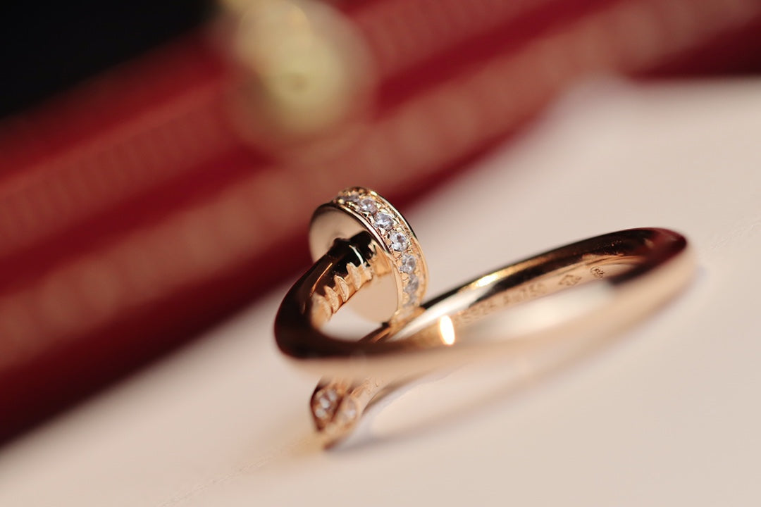 ⭐Miroze JUSTE RING 2.65MM PINK GOLD DIAMOND