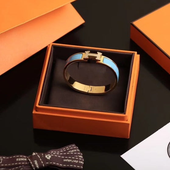⭐Miroze H CLOUD BLUE BRACELET GOLD DIAMOND
