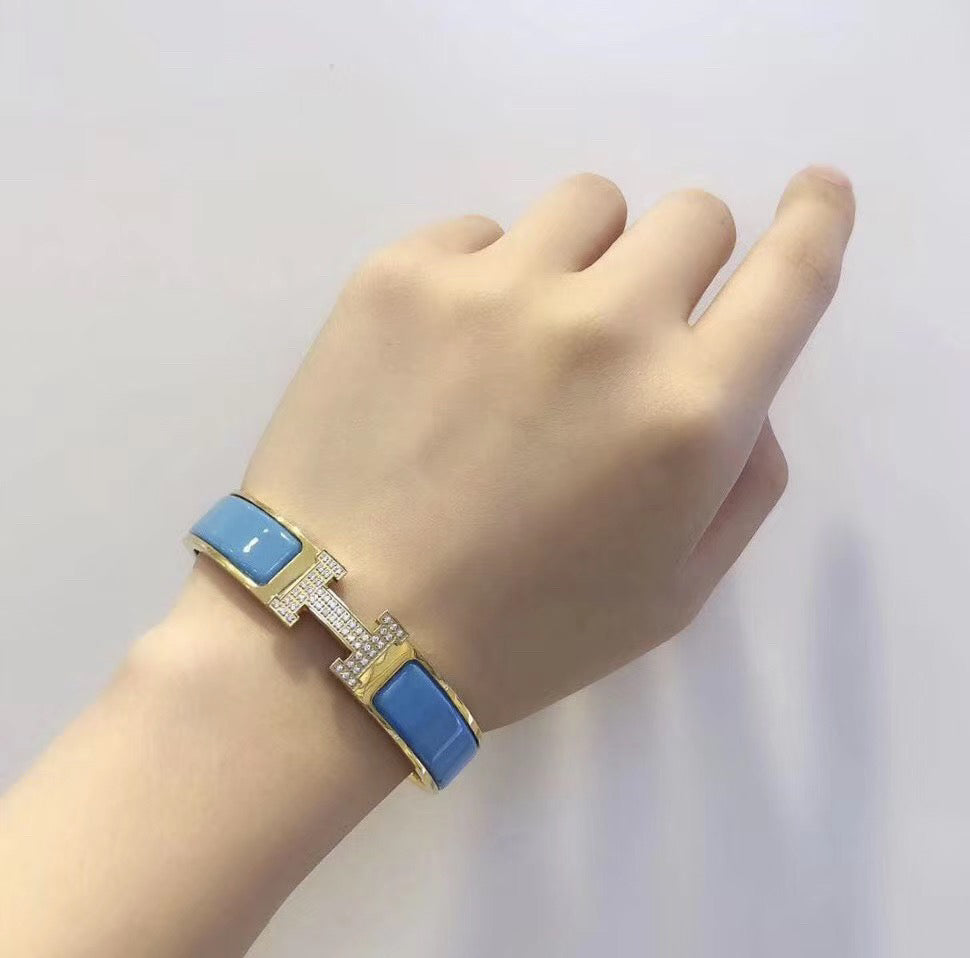 ⭐Miroze H CLOUD BLUE BRACELET GOLD DIAMOND