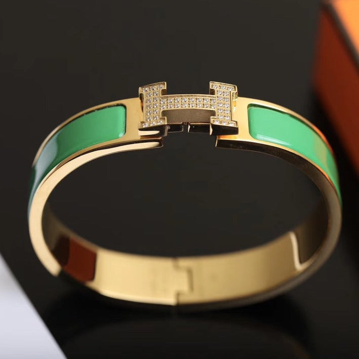 [⭐Miroze] H BRACELET GOLD DIAMOND