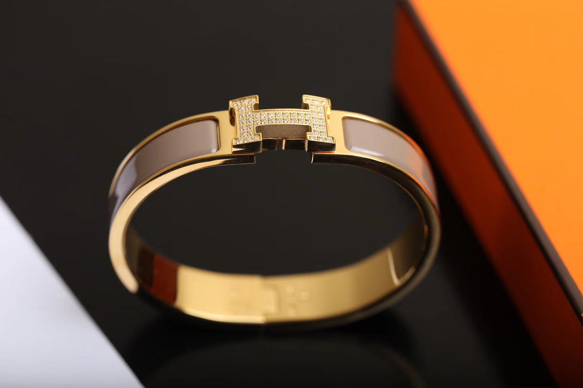 [⭐Miroze] H BRACELET GOLD DIAMOND