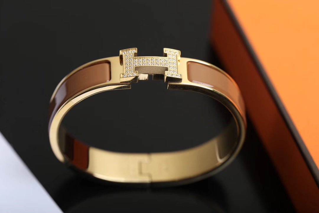 [⭐Miroze] H BRACELET GOLD DIAMOND