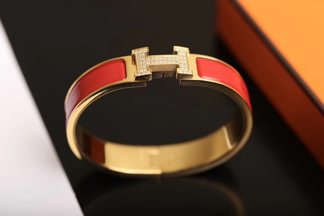 [⭐Miroze] H BRACELET GOLD DIAMOND