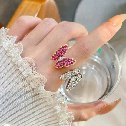[⭐Miroze]TWIN BUTTERFLY DIAMOND RING