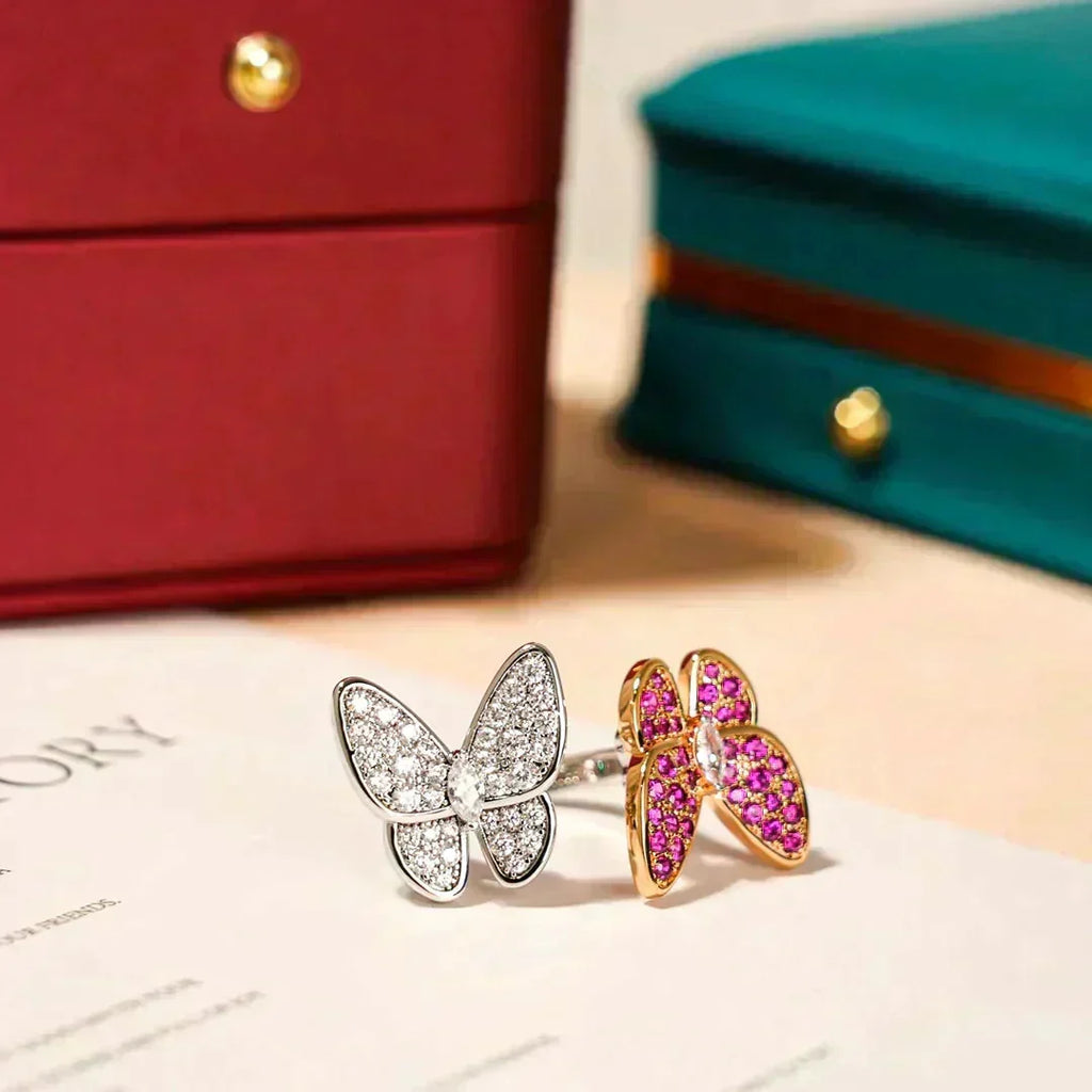 ⭐Miroze TWIN BUTTERFLY DIAMOND RING