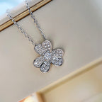 ⭐Miroze CLOVER DIAMOND NECKLACE SILVER
