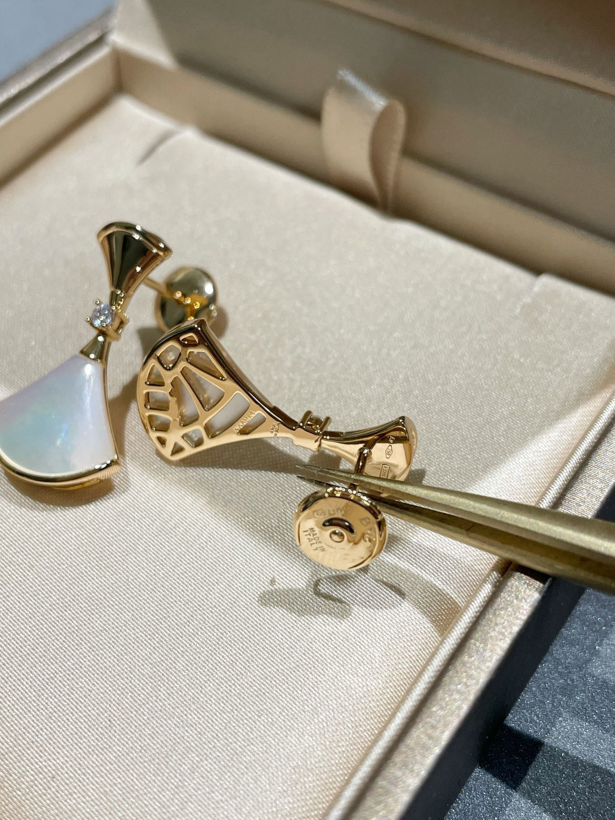 [⭐Miroze]DREAM MOP 1 DIAMOND EARRINGS