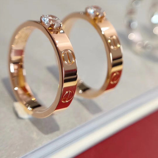 [⭐Miroze]LOVE RING 3.6MM 1 BIG DIAMOND