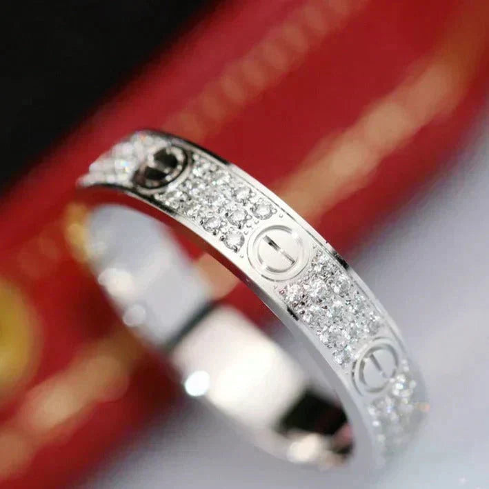 [⭐Miroze]LOVE RING 3.6MM DIAMOND PAVED