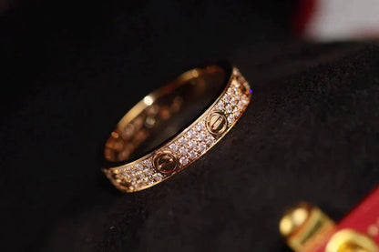 [⭐Miroze]LOVE RING 3.6MM DIAMOND PAVED