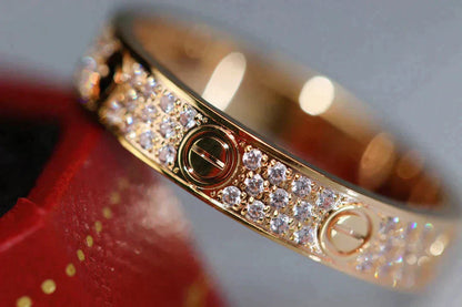 [⭐Miroze]LOVE RING 3.6MM DIAMOND PAVED