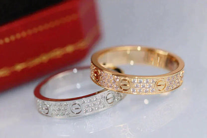 [⭐Miroze]LOVE RING 3.6MM DIAMOND PAVED