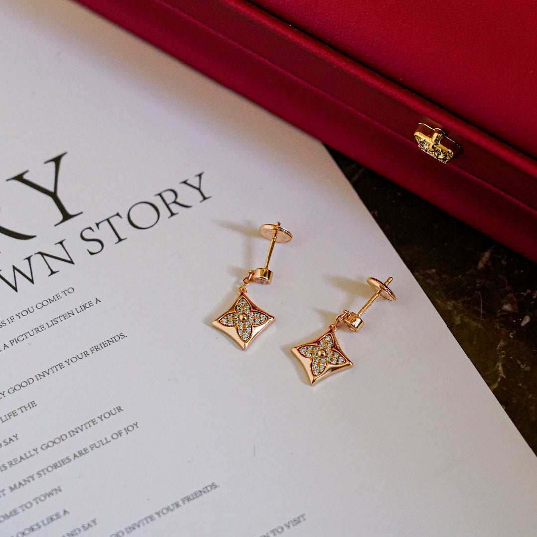 [⭐Miroze]STAR DIAMONDS EARRINGS GOLD