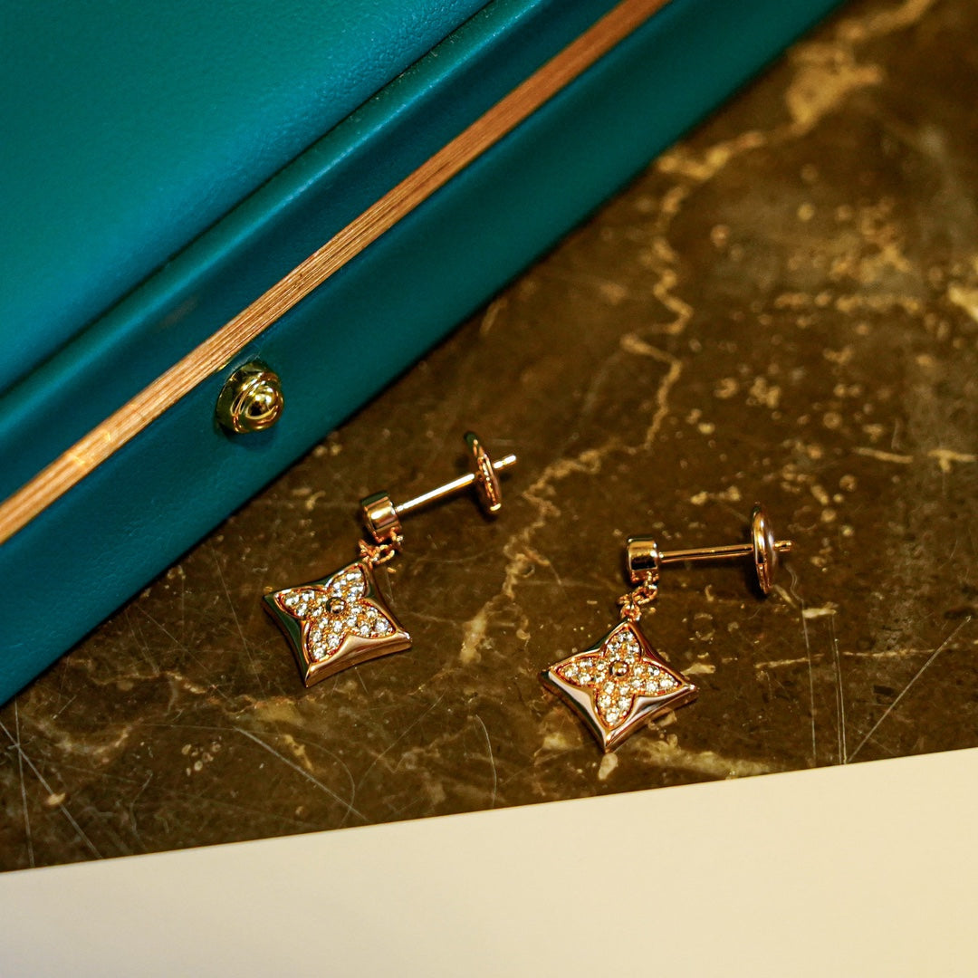 [⭐Miroze]STAR DIAMONDS EARRINGS GOLD