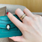 [⭐Veya]ZERO 1 PINK GOLD BLACK CERAMIC RING
