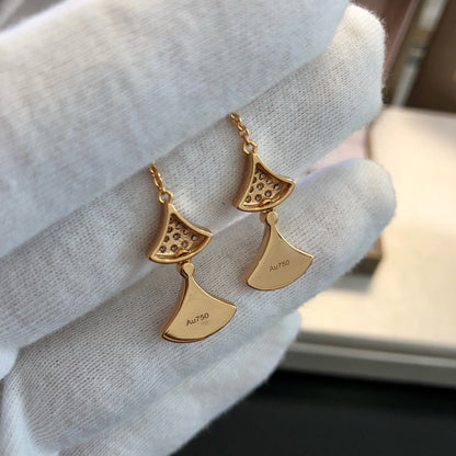 [⭐Miroze]DREAM EARRINGS 3 MOTIFS DIAMOND MOP PINK GOLD