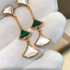[⭐Veya]DREAM EARRINGS 3 MOTIFS MALACHITE MOP PINK GOLD