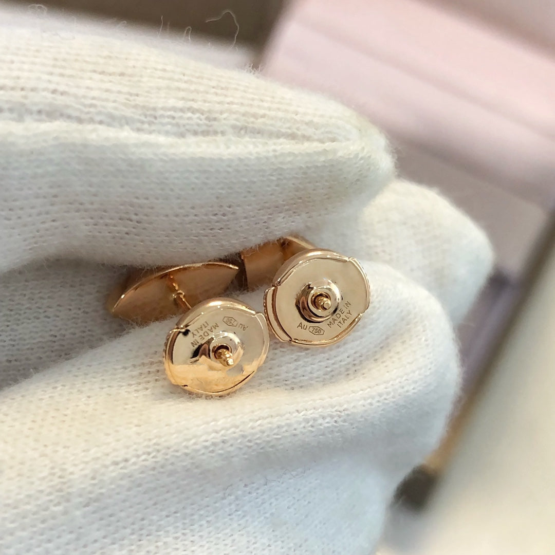 [⭐Miroze]DREAM EARRINGS 3 MOTIFS ONYX MOP PINK GOLD