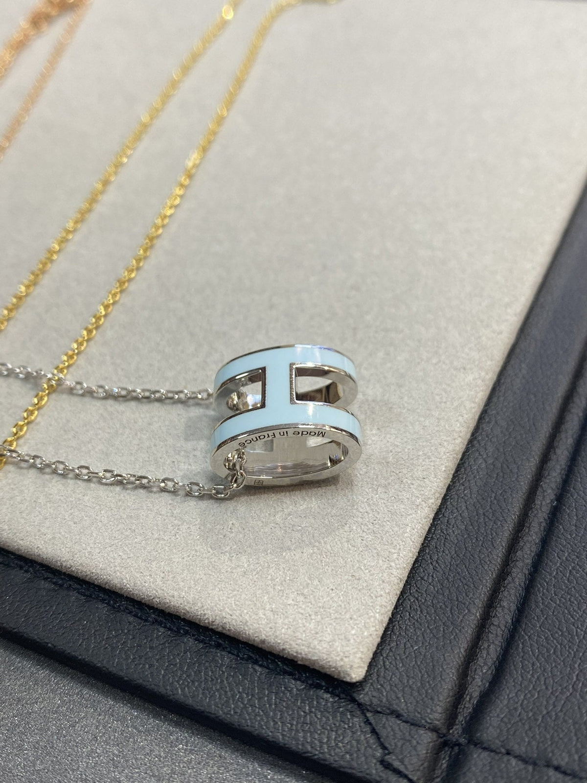 [⭐Miroze]POP H LIGHT BLUE NECKLACE