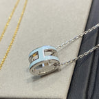 ⭐Miroze POP H LIGHT BLUE NECKLACE